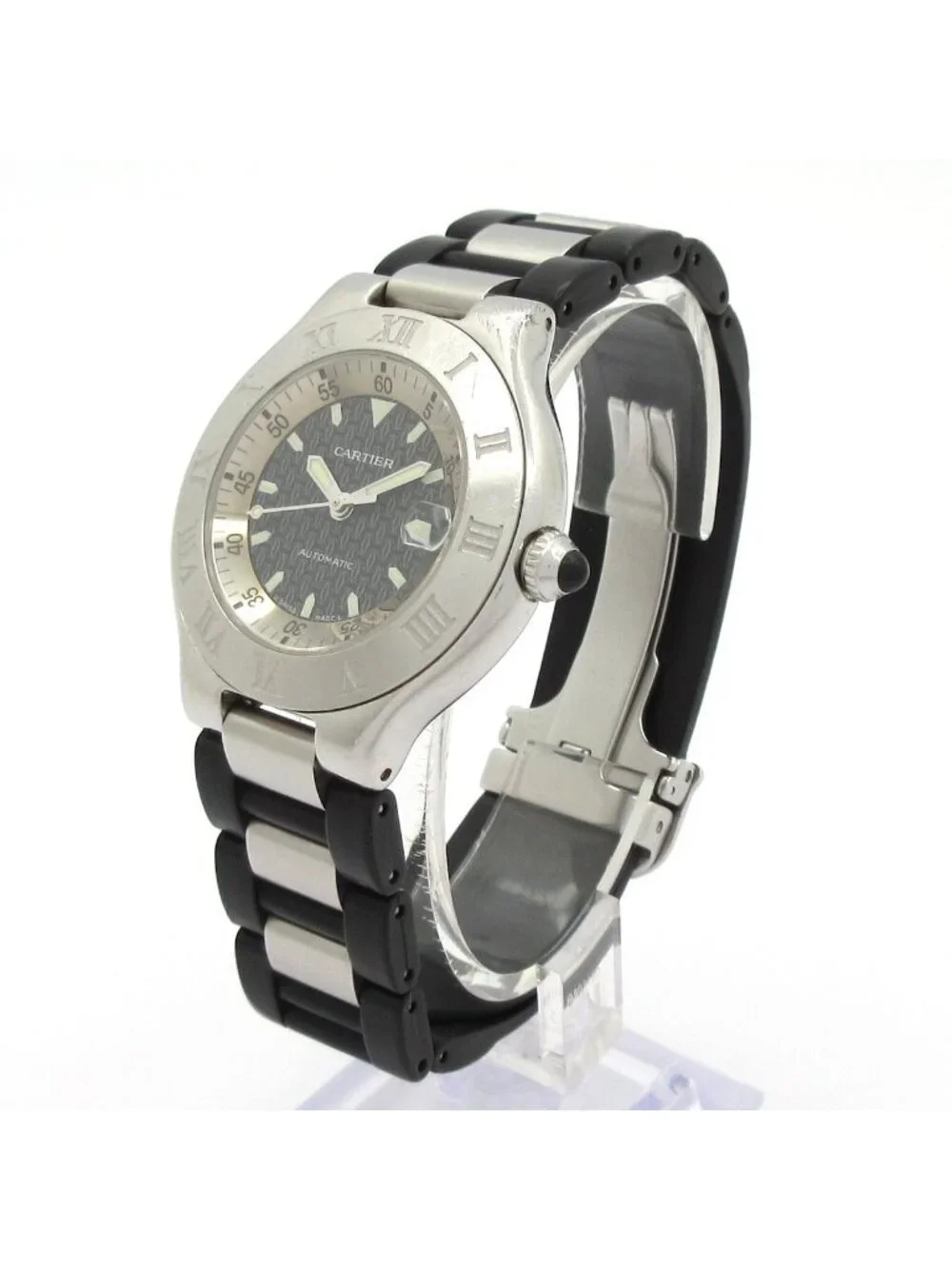 Cartier Watch Must 21 Vantean Autoscuff Black